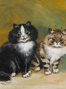 Louis William Wain - Two little kittens | Луис Уильям Уэйн