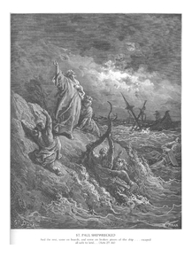 Gustave Dore - St. Paul Shipwrecked | Гюстав Доре