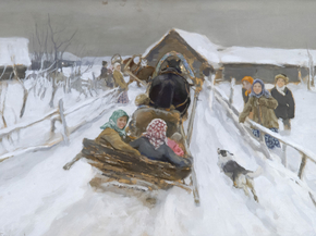 Алексей Степанович Степанов - Катание на Масленицу, 1910
