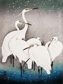 Косон Охара - Group of Egrets Косон Охара - Group of Egrets