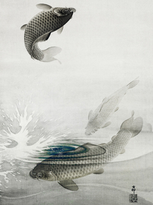 Косон Охара - Three carps