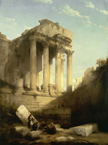 David Roberts - Ruins of the Temple of Bacchus | Дэвид Робертс