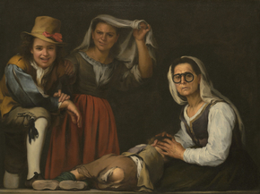 Bartolome Esteban Murillo - Four Figures on a Step | Эстебан Мурильо