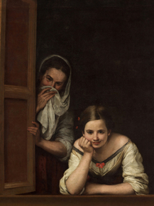 Bartolome Esteban Murillo - Two Women at a Window | Эстебан Мурильо
