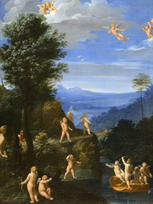 Guido Reni - Пейзаж со Скерци ди Амурами | Гвидо Рени