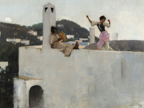 John Singer Sargent - Capri Girl on a Rooftop | Джон Сингер Сарджент