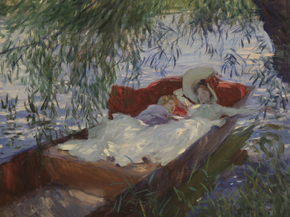 John Singer Sargent - Lady and Child Asleep | Джон Сингер Сарджент