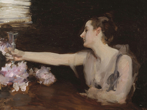 John Singer Sargent - Madame Gautreau Drinking | Джон Сингер Сарджент