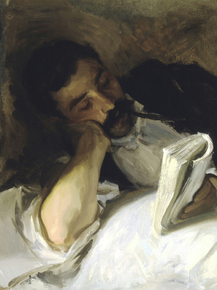 John Singer Sargent - Man Reading. Nicola d’Inverno | Джон Сингер Сарджент