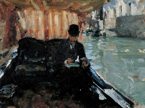 John Singer Sargent - Ramon Subercaseaux in a Gondola | Джон Сингер Сарджент