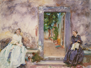 John Singer Sargent - The Garden Wall | Джон Сингер Сарджент
