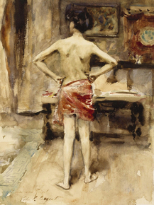 John Singer Sargent - The Model | Джон Сингер Сарджент