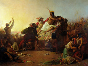 John Everett Millais - Pizarro Seizing the Inca | Джон Эверетт Милле