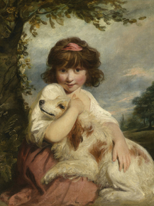 Joshua Reynolds - A Young Girl and Her Dog | Джошуа Рейнольдс