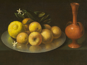 Francisco de Zurbaran - Still Life with Glass, Fruit, and Jar | Франсиско де Сурбаран