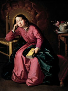 Francisco de Zurbaran - The Child Virgin Asleep | Франсиско де Сурбаран