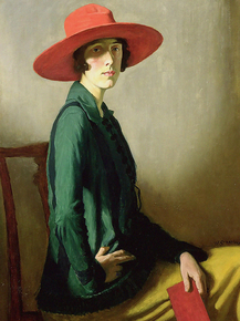 William Strang - Lady In a Red Hat. 1918 | Уильям Странг