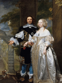Gonzalez Coques - Portrait of a Married Couple in the Park | Гонзалес Кокс