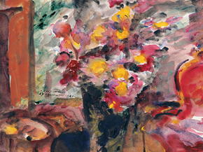 Lovis Corinth - Flower Vase on a Table, 1922 | Ловис Коринт