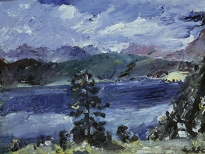 Lovis Corinth - Walchensee with larch | Ловис Коринт