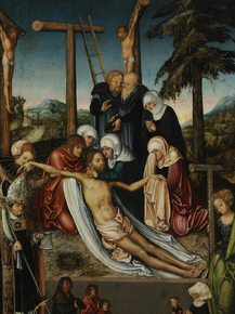 Lucas Cranach - Lamentation of Christ with Saint Wolfgang | Лукас Кранах