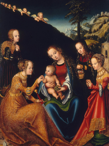 Lucas Cranach - The Mystic Marriage of Saint Catherine | Лукас Кранах