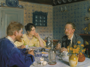 Peder Severin Kroyer - A luncheon | Педер Северин Кройер