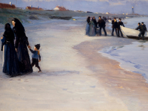 Peder Severin Kroyer - Белая лодка на берегу | Педер Северин Кройер