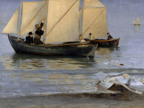 Peder Severin Kroyer - Fishing Boats, 1884 | Педер Северин Кройер