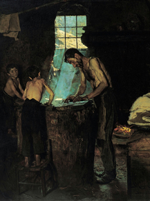 Peder Severin Kroyer - Italien village hatters | Педер Северин Кройер