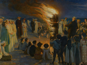 Peder Severin Kroyer - Midsummer Eve bonfire | Педер Северин Кройер