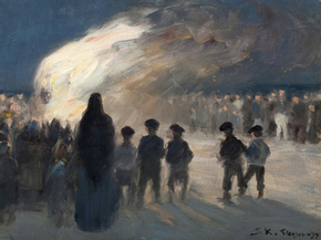 Peder Severin Kroyer - Midsummer Eve bonfire | Педер Северин Кройер