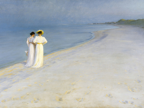 Peder Severin Kroyer - Summer evening on Skagen | Педер Северин Кройер