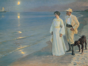 Peder Severin Kroyer - Summer evening on the beach | Педер Северин Кройер