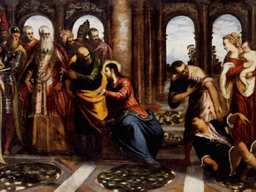 Tintoretto - Christ and the Adulteress | Тинторетто