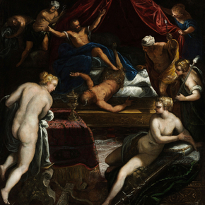 Tintoretto - Hercules Expelling the Faun from Omphales Bed | Тинторетто
