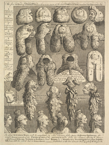 William Hogarth - The Five Orders of Periwigs | Уильям Хогарт