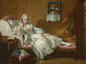 Francois Boucher - A Lady on Her Day Bed | Франсуа Буше