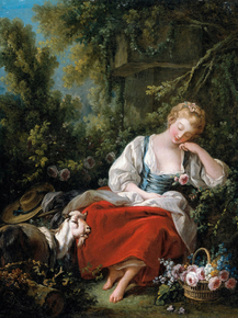 Francois Boucher - Dreaming Shepherdess | Франсуа Буше