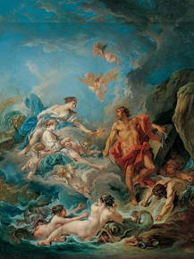 Francois Boucher - Juno Asking Aeolus to Release the Winds | Франсуа Буше