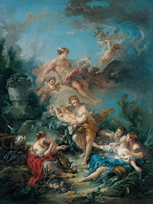 Francois Boucher - Mercury Confiding the Infant Bacchus | Франсуа Буше
