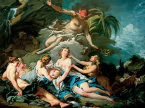 Francois Boucher - Mercury Confiding the Infant Bacchus | Франсуа Буше