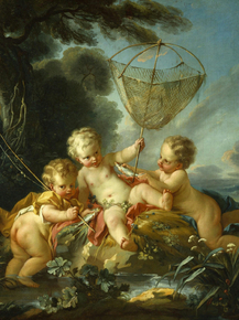 Francois Boucher - Putti as Fisherman | Франсуа Буше