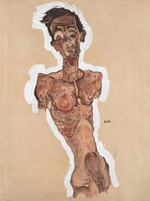 Egon Schiele - Nude Self-Portrait | Эгон Шиле