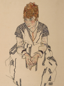 Egon Schiele - Portrait of the Artists Sister | Эгон Шиле