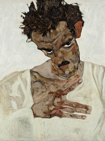 Egon Schiele - Self-Portrait with Lowered Head | Эгон Шиле