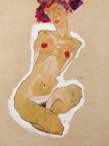 Egon Schiele - Squatting Female Nude | Эгон Шиле