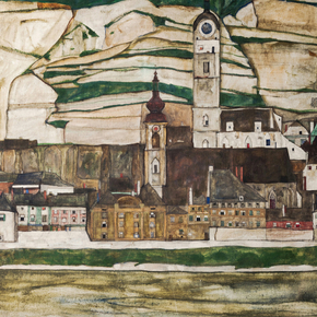 Egon Schiele - Stein on the Danube, Seen from the South | Эгон Шиле