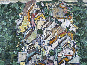 Egon Schiele - Town among Greenery. The Old City III | Эгон Шиле