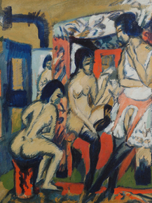 Ernst Ludwig Kirchner - Nudes in the Studio | Эрнст Людвиг Кирхнер